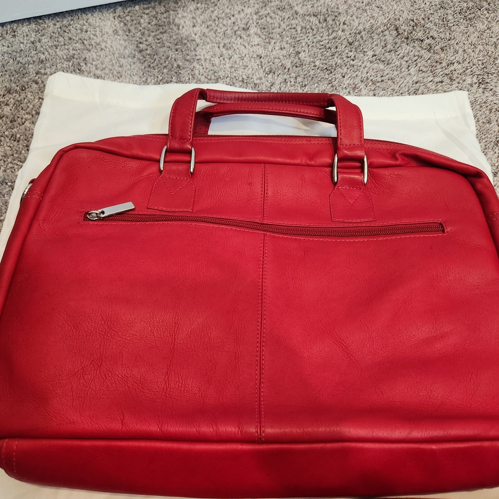 Red Leather Laptop Bag